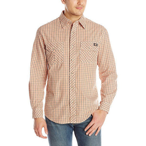 Dickies Men's Long Sleeve Plaid with Inverted Pocket